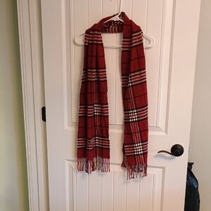 Red and Black Plaid Scarf